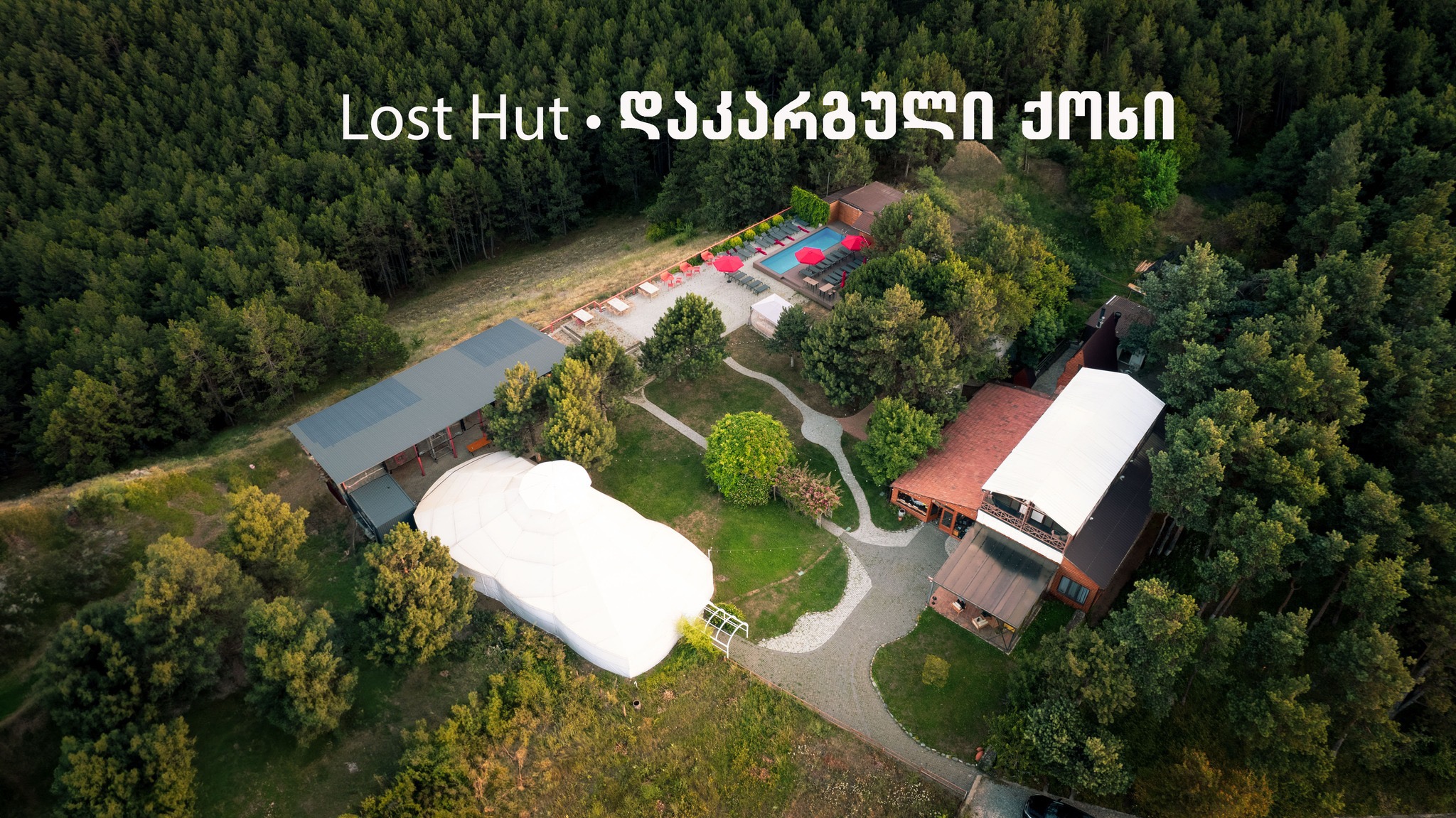 Lost Hut aerial view